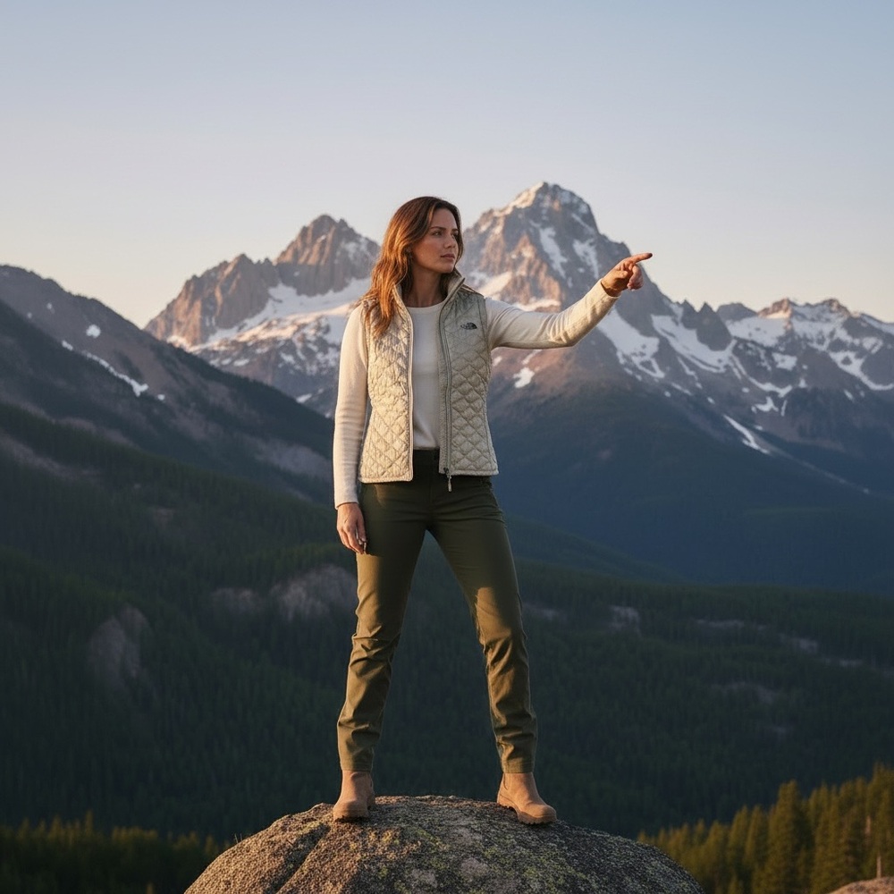 The North Face Women's Cream White Quilted Vest - Picture 4 of 12